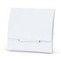 A white folding box with a flap closure, suitable for various packaging needs.