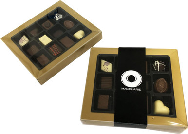 12 Pack Choc Box GOLD Rim 115-CC089D1