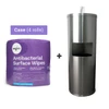 Antibacterial Disinfecting Wipes (4 rolls/case) + Stainless Steel Wipes Dispenser