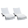 Navy chaise lounge cover for outdoor pool