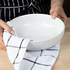 Machine washable cotton kitchen dish towels with windowpane pattern