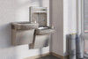 Wall mounted dual drinking fountain with bottle filler