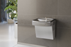 ADA compliant drinking fountain with push bar activation