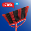 O-Cedar PowerCorner broom with red and black dual bristles, made in USA