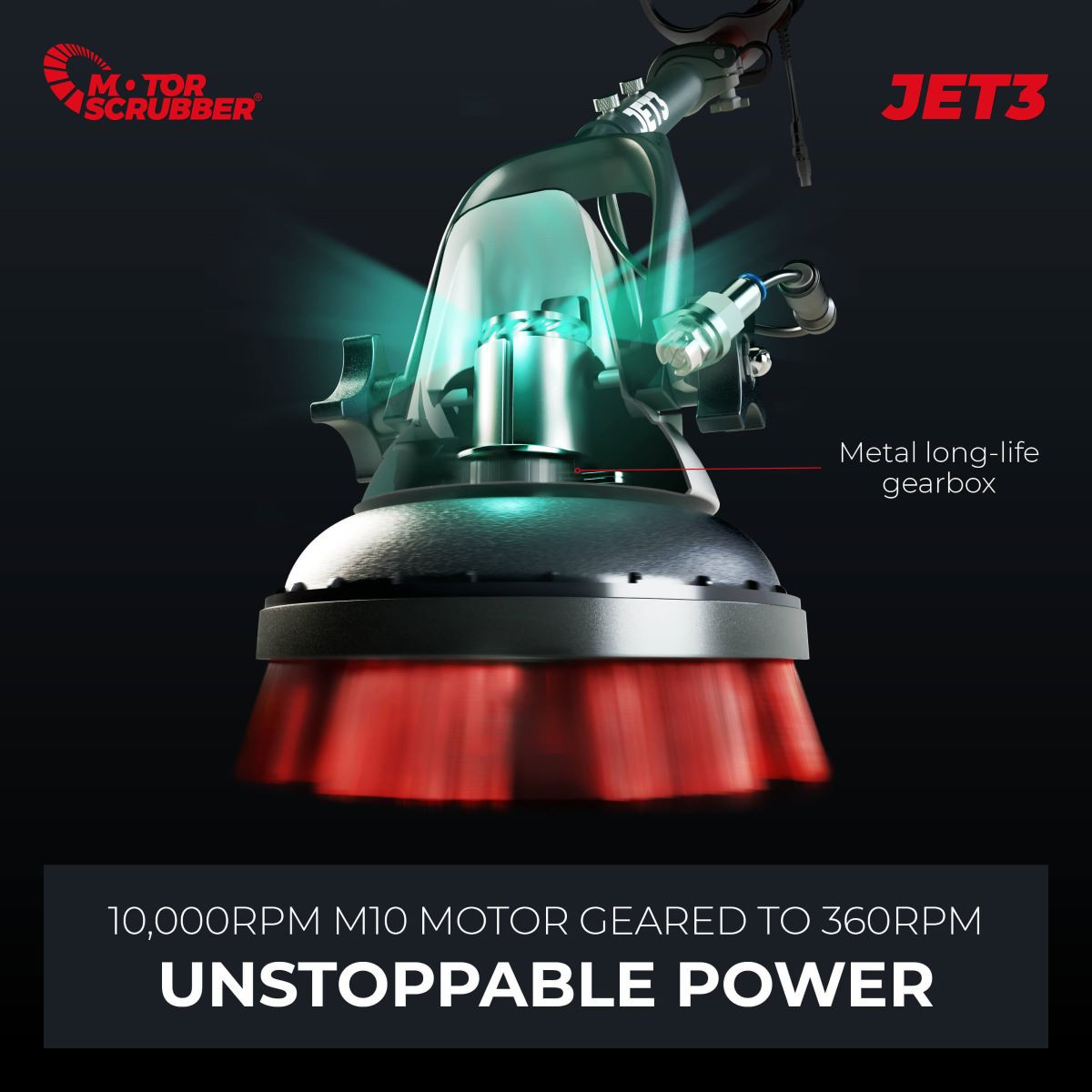 JET3 Floor Scrubber with Free Zogics Rubber Floor Cleaner