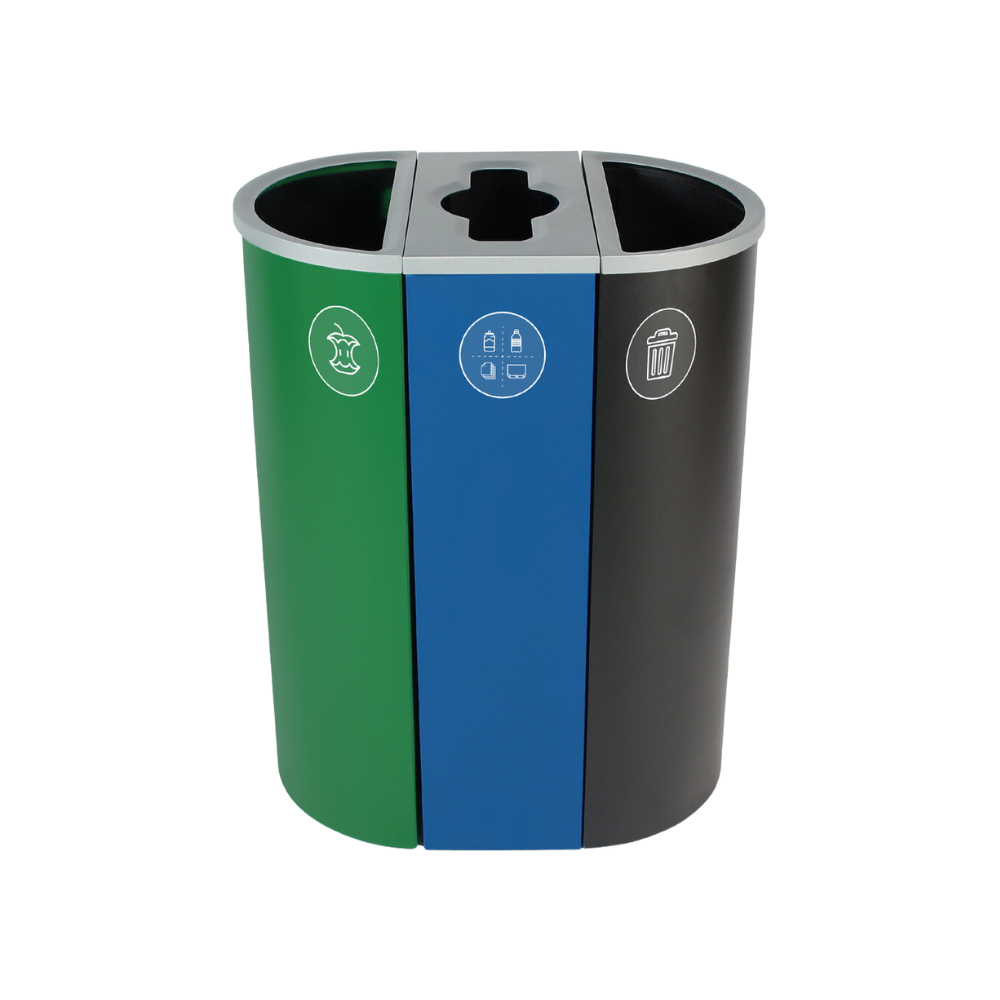 Triple Trash Receptacle Station | Busch Systems 26-Gal Spectrum