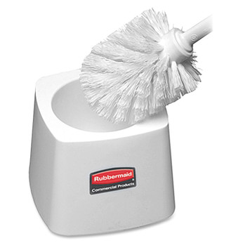 Rubbermaid Commercial Holder for Toilet Bowl Brush, White Plastic