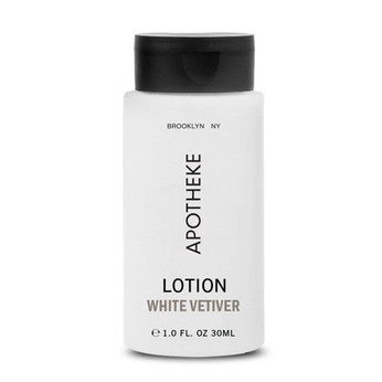 Single 1 oz Apotheke White Vetiver lotion bottle