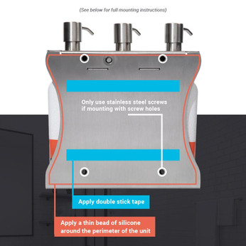 Aquamenities Triple Shower Dispenser