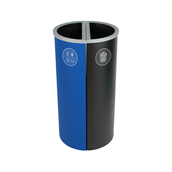 Busch Systems 16 Gallon Spectrum Dual Receptacle For Mixed Recyclables And Waste Bin