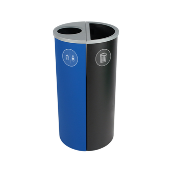 Busch Systems 16 Gallon Spectrum Dual Receptacle For Cans Or Bottles And Waste
