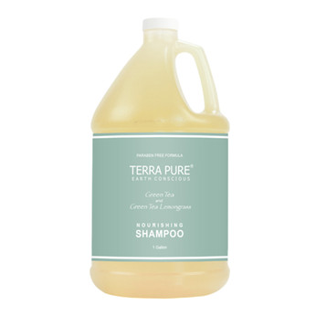 Bulk Terra Pure Green Tea & Green Tea Lemongrass shampoo gallon with eco-friendly ingredients