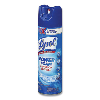 Lysol 10X Power Foam Bathroom Cleaner, Island Breeze Scent, 24 oz Aerosol Spray