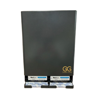 Tampon and Sanitary Napkin Dispenser in Gray Steel