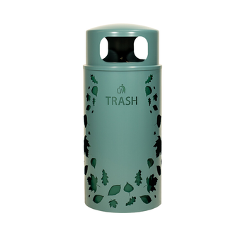 High Capacity Round Outdoor Trash Can