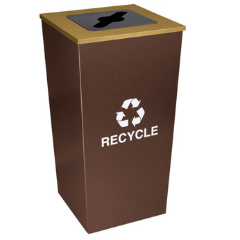 Metro Collection XL 34 Gallon Waste & Recycling Bins - Durable Steel