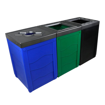 Busch Systems Evolve Triple 150 Gallon Square Trash Can