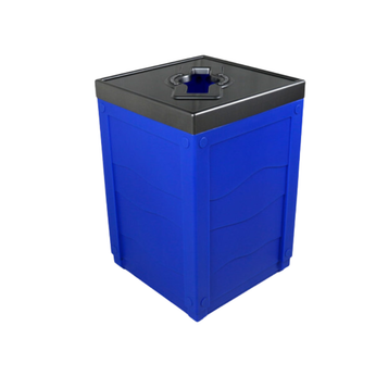 Busch Systems Evolve 50 Gallon Blue Trash Can For Recyclables