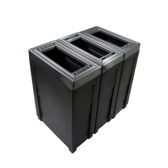 Busch Systems Evolve Triple 69 Gallon Slim Rectangular Recycling Bin