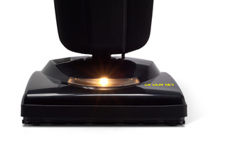 HEPA upright vacuum cleaning office floor