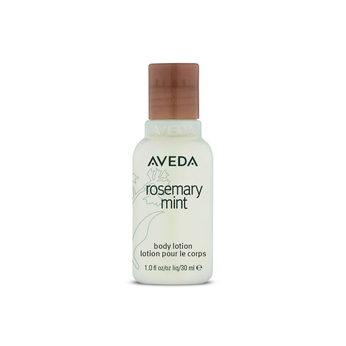 Aveda Rosemary Mint Body Lotion in 1 oz single use amenity bottle