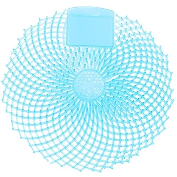 Light blue Fresh Cotton urinal screen with clean neutral scent