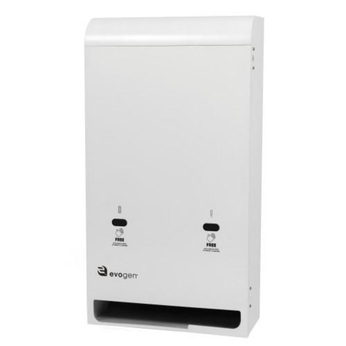 Automatic tampon dispenser made of white ABS plastic