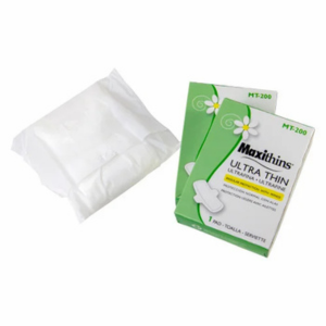 Maxithins brand sanitary napkins with multi-channel design