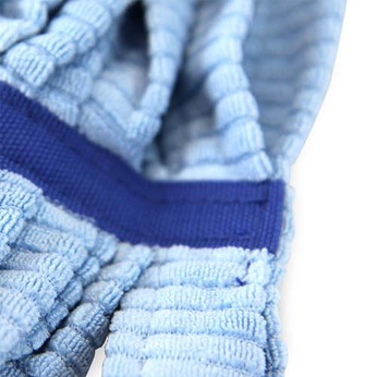 Commercial-grade looped end mop with striped tube design