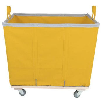 14 bushel industrial laundry cart yellow vinyl