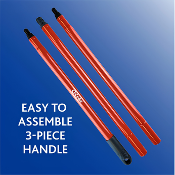 O-Cedar PowerCorner broom 3-piece red handle assembly