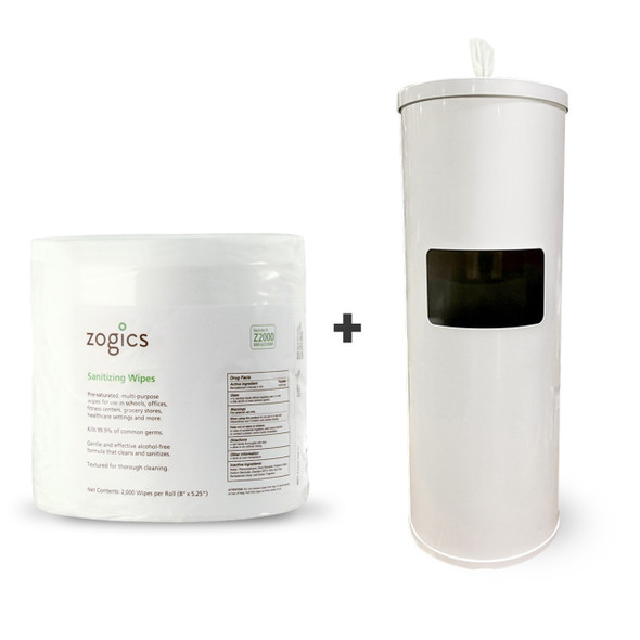 Sanitizing Wipes (4 rolls/case) + Wipes Floor Dispenser with Door Sanitizing Wipes (4 rolls/case) + Wipes Floor Dispenser with Door