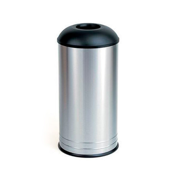 Open top trash can