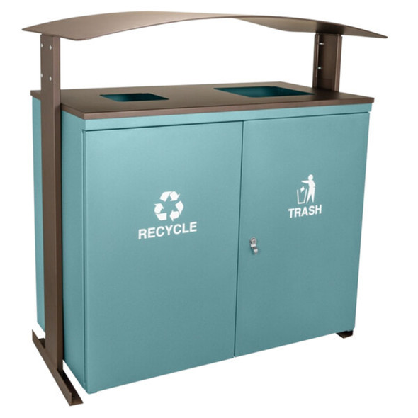 Ellipse Collection 90 Gallon Outdoor Receptacle - Trash & Recycling