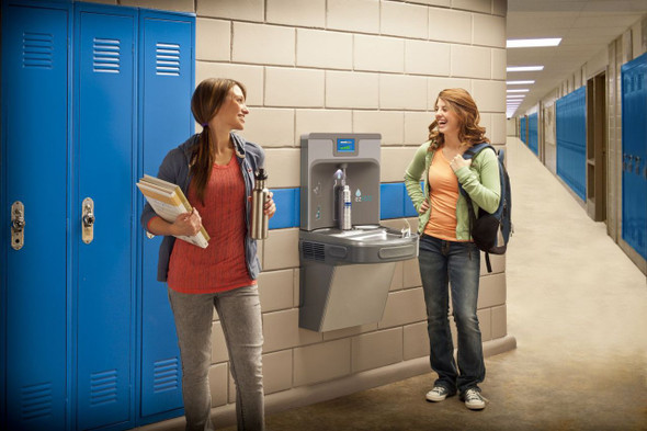 Commercial bottle filling station for schools and offices