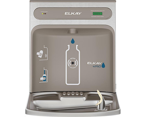 Bottle filling station retrofit for existing Elkay coolers