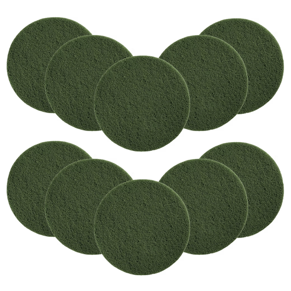 MotorScrubber green floor scrubbing pads 10 per case for M3 and JET3
