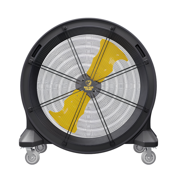 Big Ass Fans BANDIT industrial fan with 42 inch diameter and portable caster base