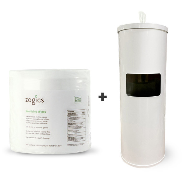 Sanitizing Wipes (4 rolls/case) + Wipes Floor Dispenser with Door Sanitizing Wipes (4 rolls/case) + Wipes Floor Dispenser with Door