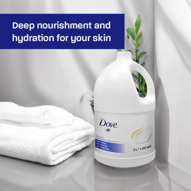 Dove Hydrating Body Wash placed near towels