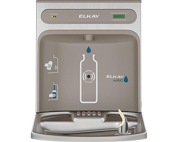 Bottle filling station retrofit for existing Elkay coolers