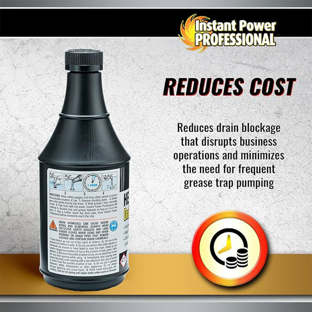 Instant Power Heavy Duty Drain Cleaner Fast Safe Clog Remover