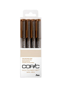 Copic Multiliner Fine Nib Ink Pens Sets (4Pc)