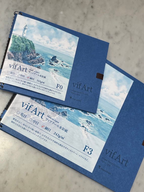 Maruman S30VA vifArt Watercolor Paper Sketchbook Fine Grain - F0