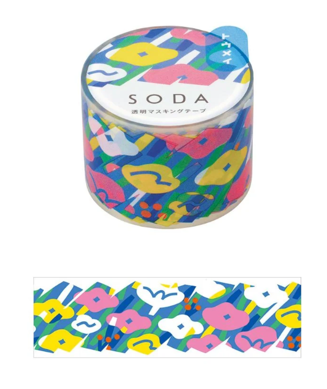 SODA Transparent Masking Tape - Flower Garden