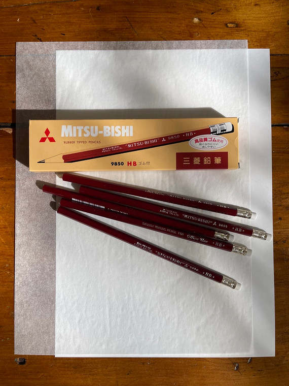 Mitsubishi Pencil with Eraser 9850 HB