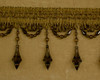 Drapery Trim - Brown- Beaded Trim- Design 16 - 2 1/2" Inches