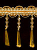 Drapery Trim - Gold- Beaded Trim- Design 15 - 5" Inches