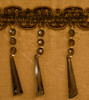 Drapery Trim - Brown- Beaded Trim- Design 15 - 5" Inches