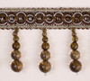 Drapery Trim - Brown & Gray- Beaded Trim- Design 12 - 2 1/2" Inches